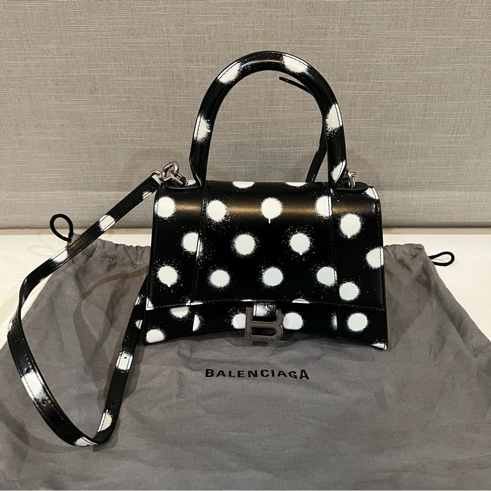 Balenciaga Hourglass Polka Dots bag / size Small